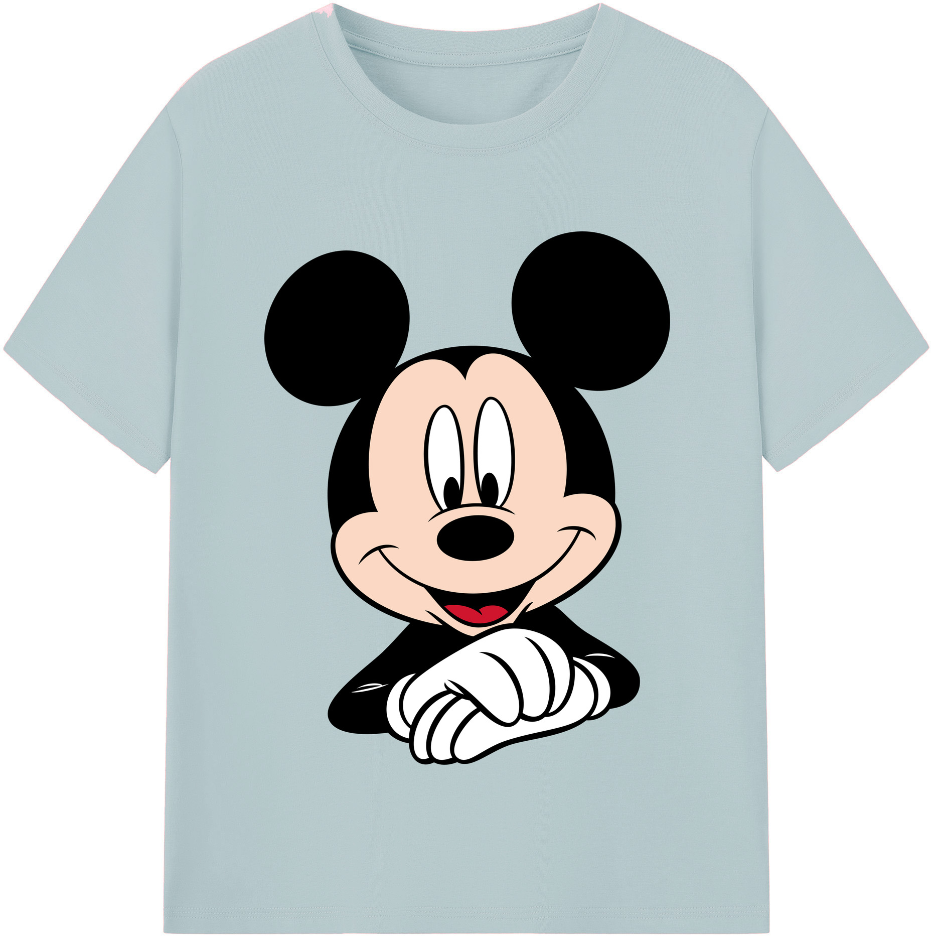 （画像用） ミッキーマウス Mickey Mouse 綿100％半袖Tシャツ（フロントプリント）